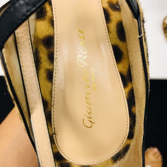 Gianvito Rossi leopard-print calf hair sandals - Picture 5 of 7